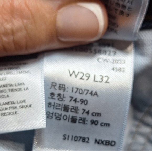 Levis 505 Jeans Men's Size 30x32(Tag 29x32) Medium Denim Blue Jean - Picture 4 of 6